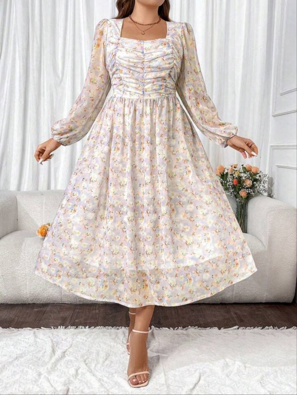 پیراهن گلدار قواره بزرگ 10067